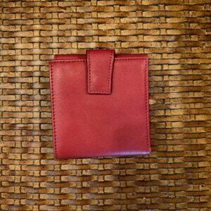 Vintage Tusk Leather Wallet Red